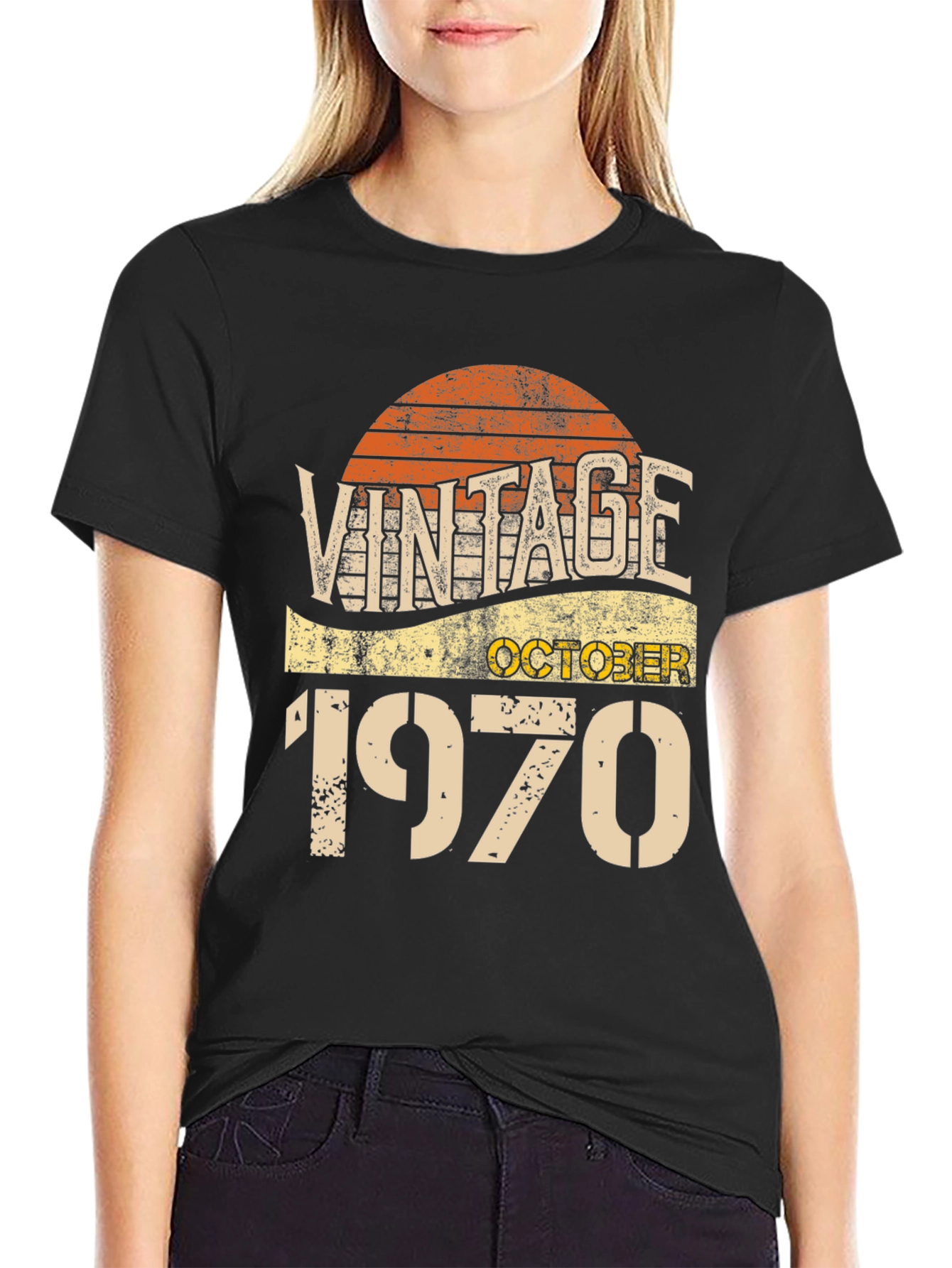 Vintage October 1970 T-Shirt - Retro Birthday Gift
