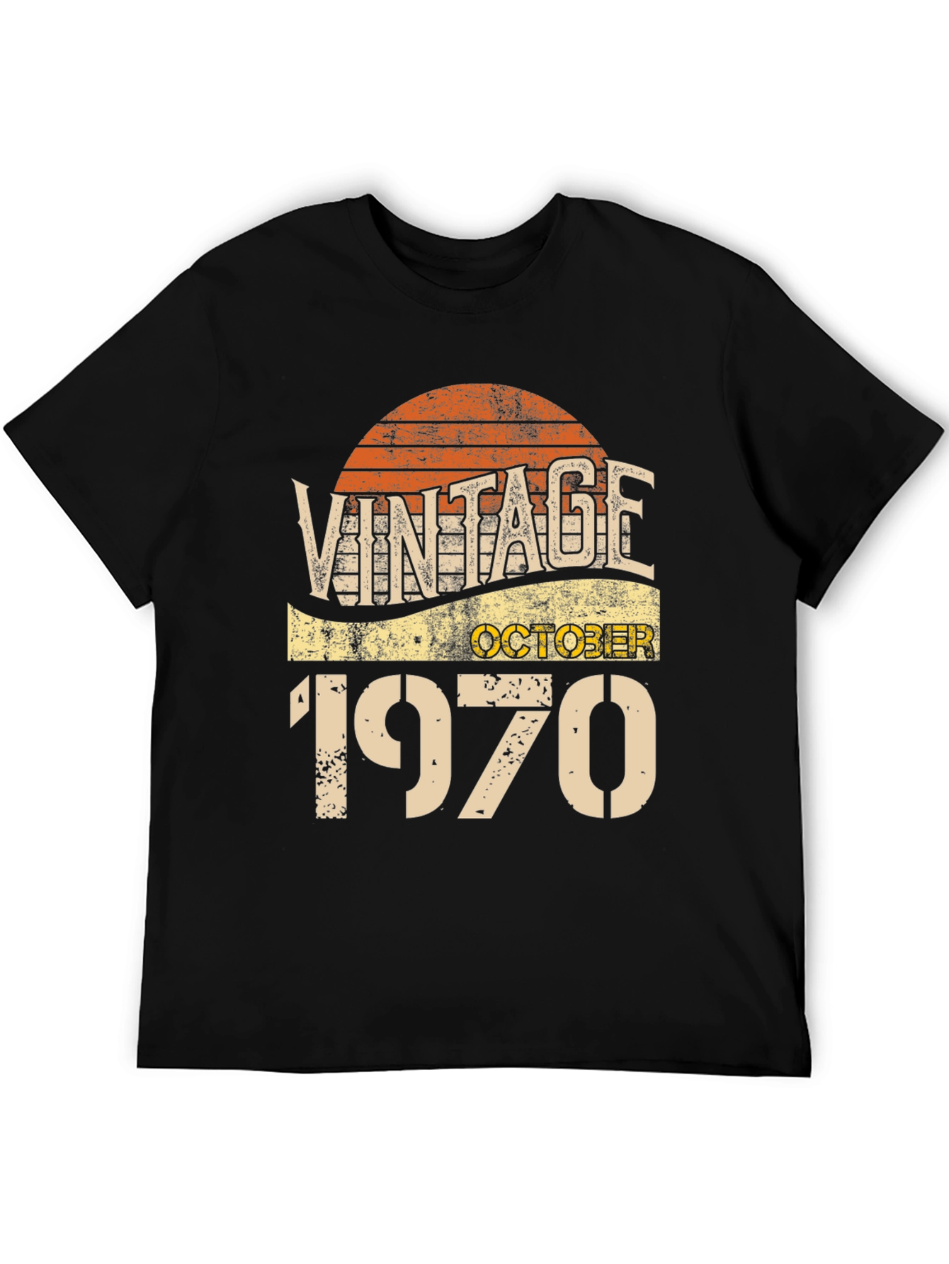 Vintage October 1970 T-Shirt - Retro Birthday Gift