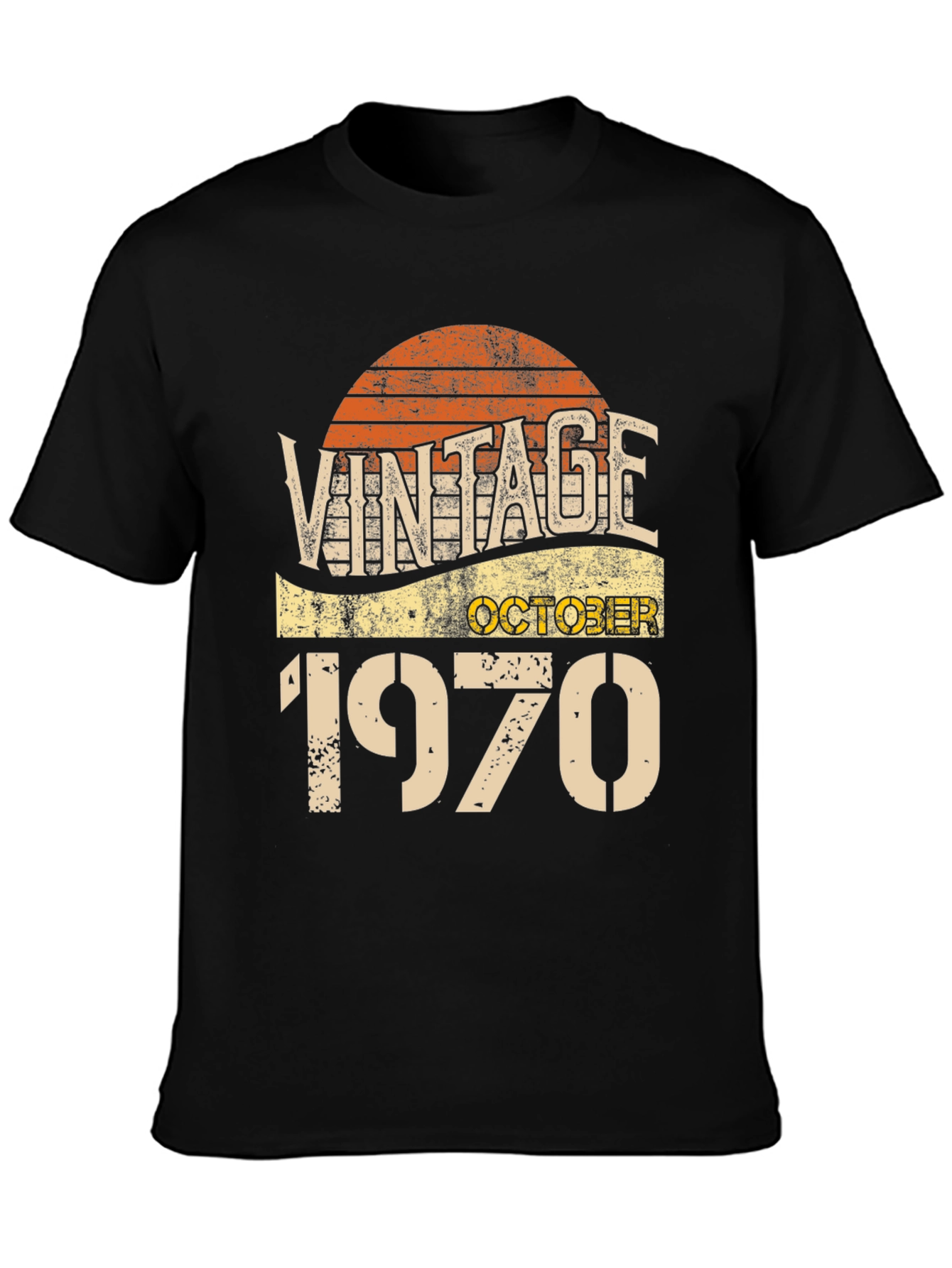 Vintage October 1970 T-Shirt - Retro Birthday Gift