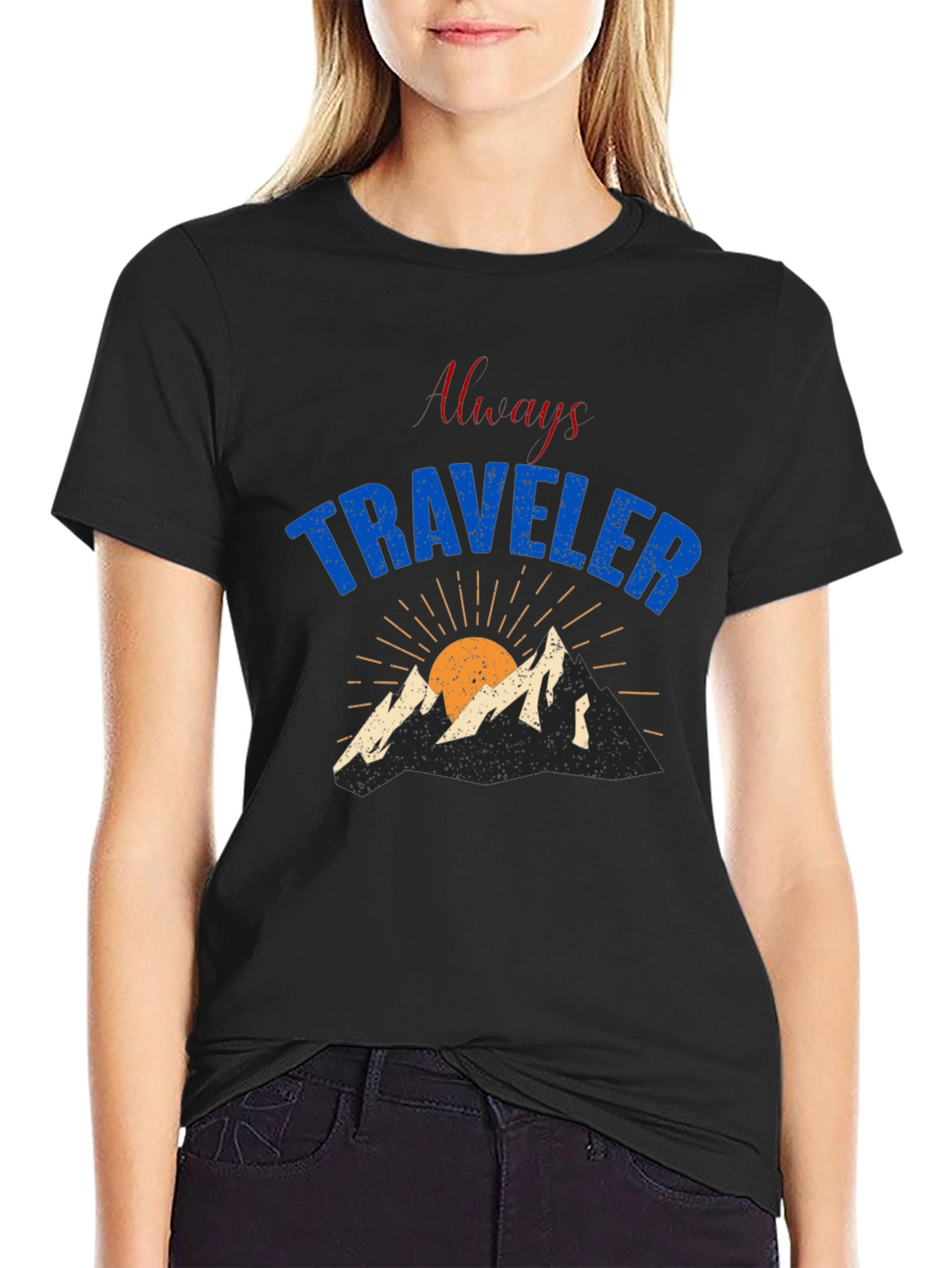 Always Traveler Graphic T-Shirt - Black