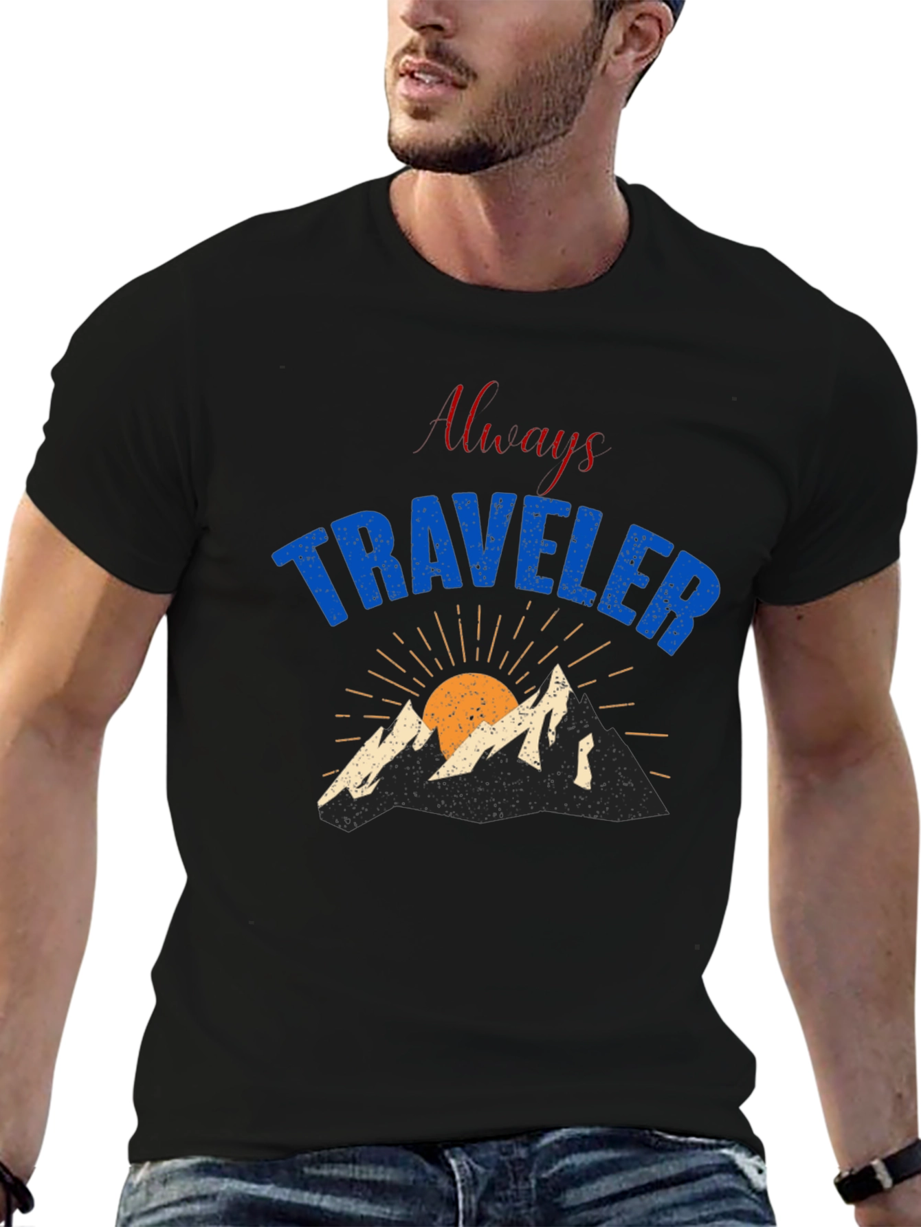 Always Traveler Graphic T-Shirt - Black