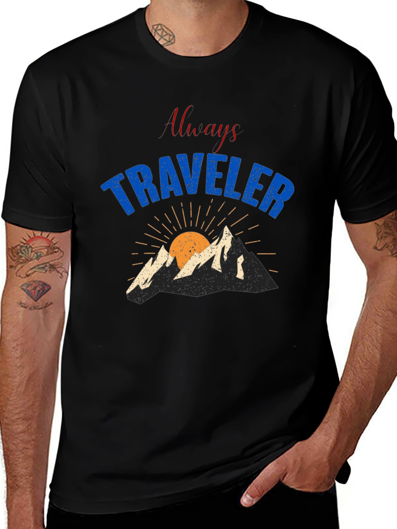 Always Traveler Graphic T-Shirt - Black
