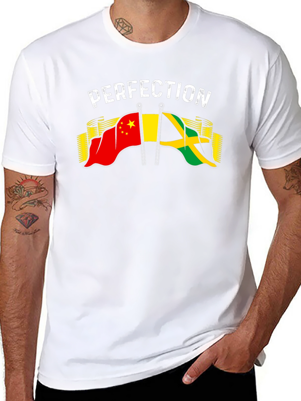 Perfection China Jamaica Flag Graphic T-Shirt