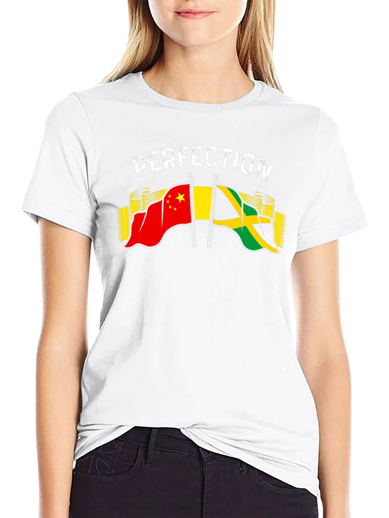 Perfection China Jamaica Flag Graphic T-Shirt