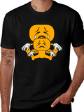 Sad Emoji Stack Black T-Shirt