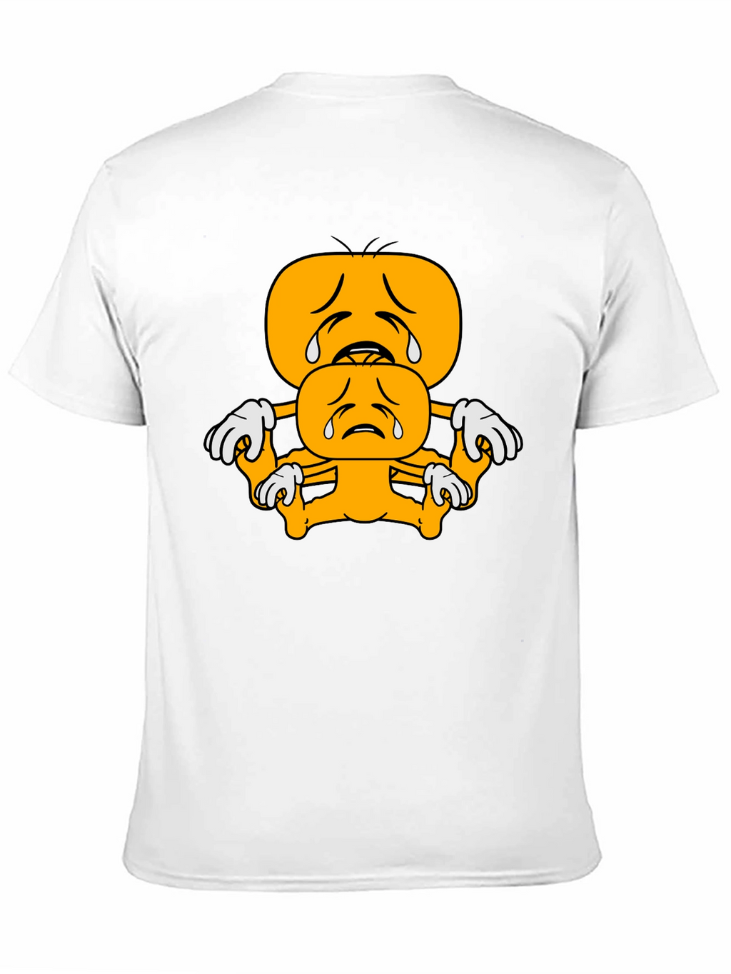 Sad Emoji Stack Black T-Shirt