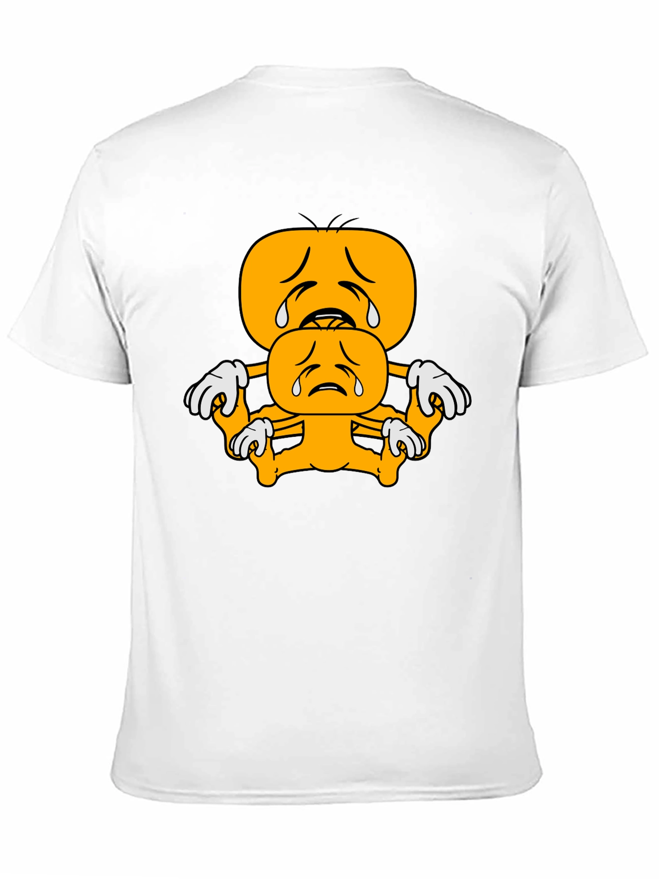 Sad Emoji Stack Black T-Shirt