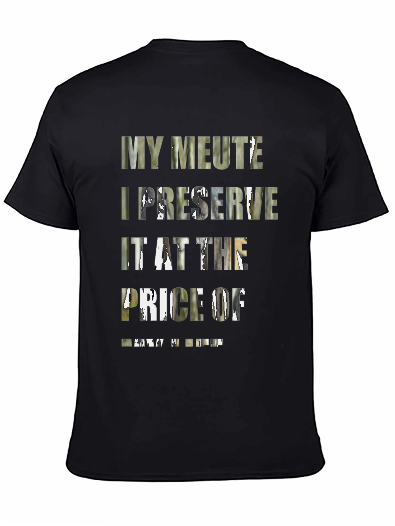 My Meute I Preserve Graphic Black Tee