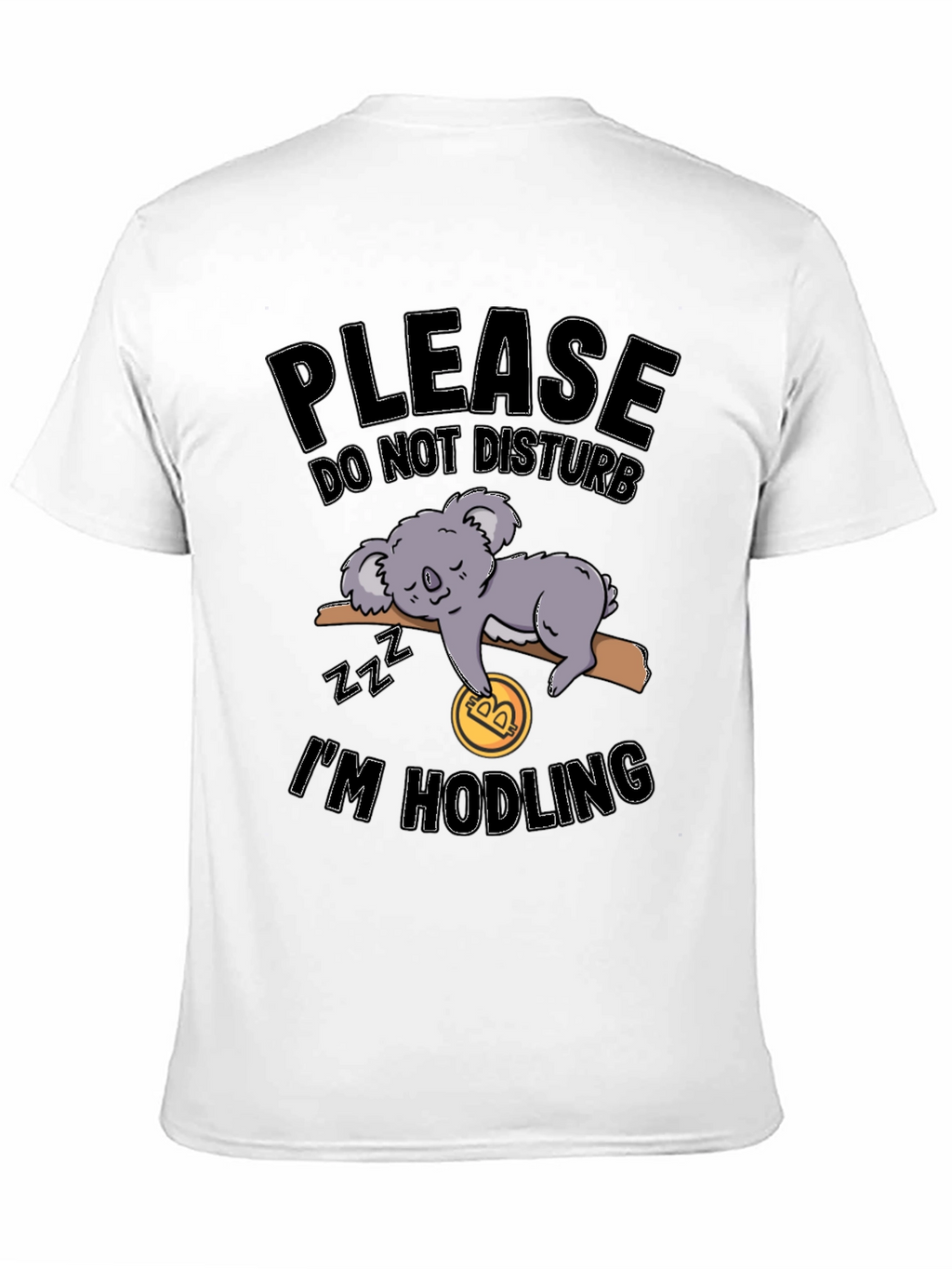 Funny Crypto Koala Hodler Black T-Shirt
