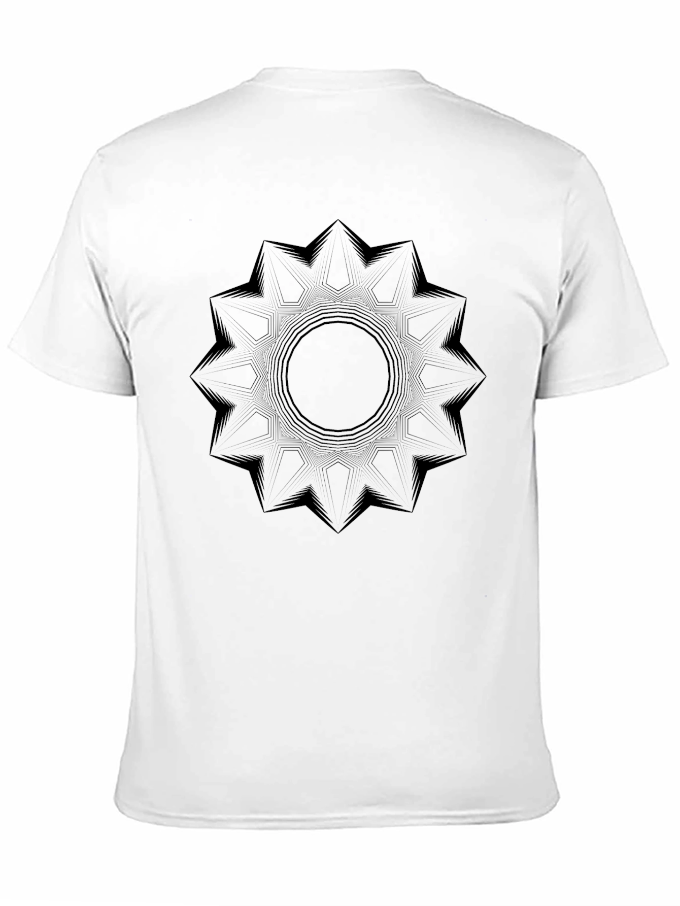 Geometric Mandala Black Graphic Tee