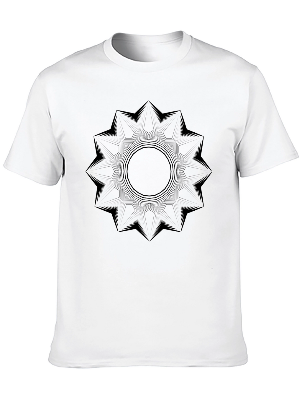Geometric Mandala Black Graphic Tee