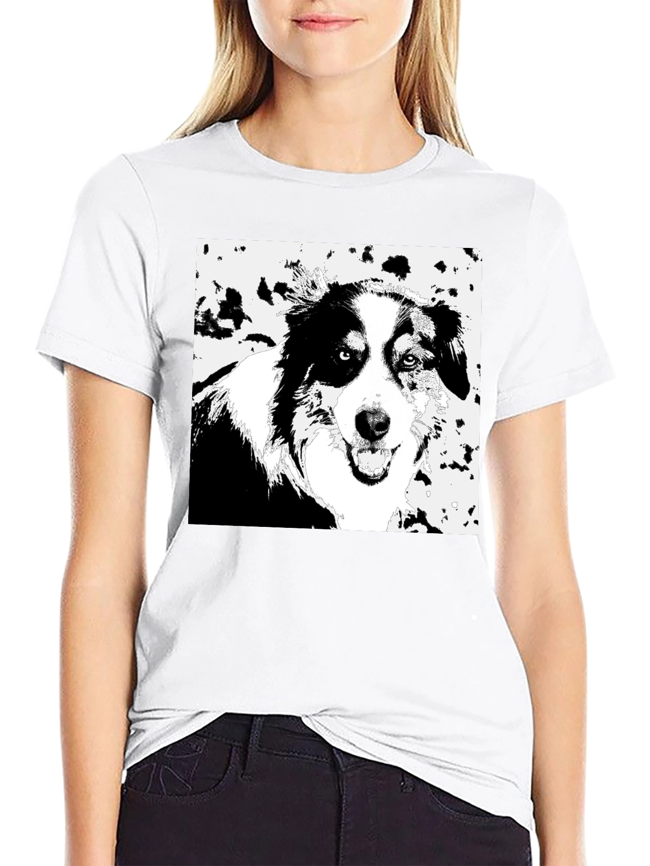 Dog Graphic Black T-Shirt - Unisex