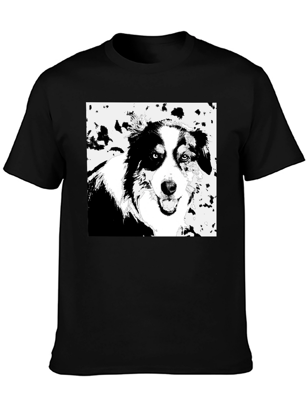 Dog Graphic Black T-Shirt - Unisex