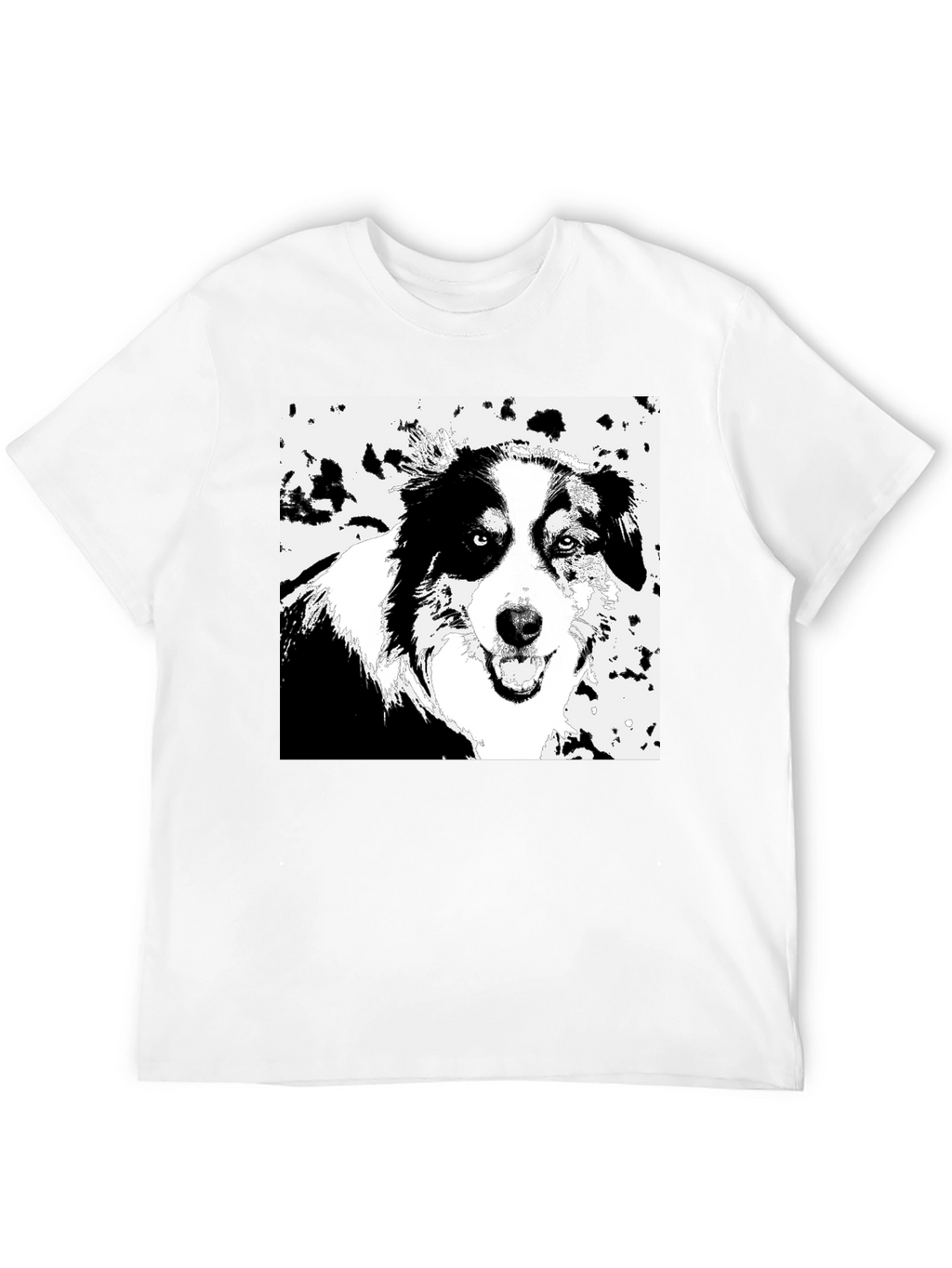 Dog Graphic Black T-Shirt - Unisex