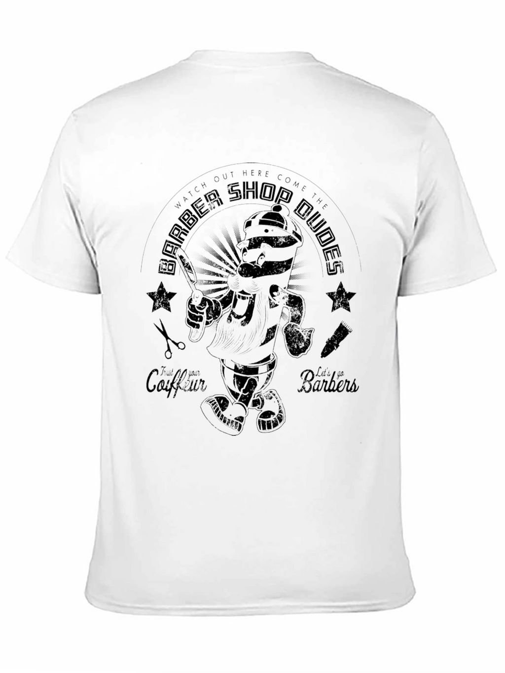 Barber Shop Dudes Graphic T-Shirt - Black