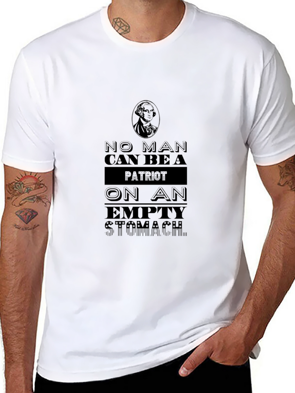 Patriot Quote Graphic Black T-Shirt