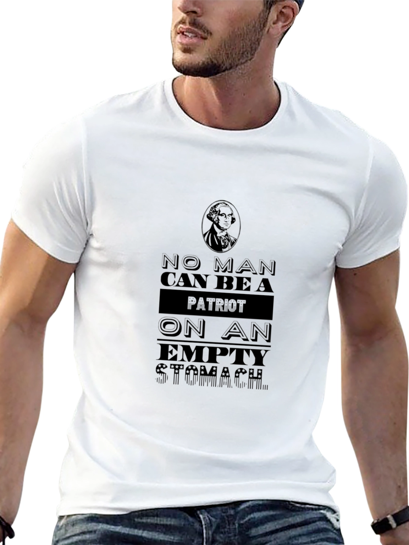 Patriot Quote Graphic Black T-Shirt
