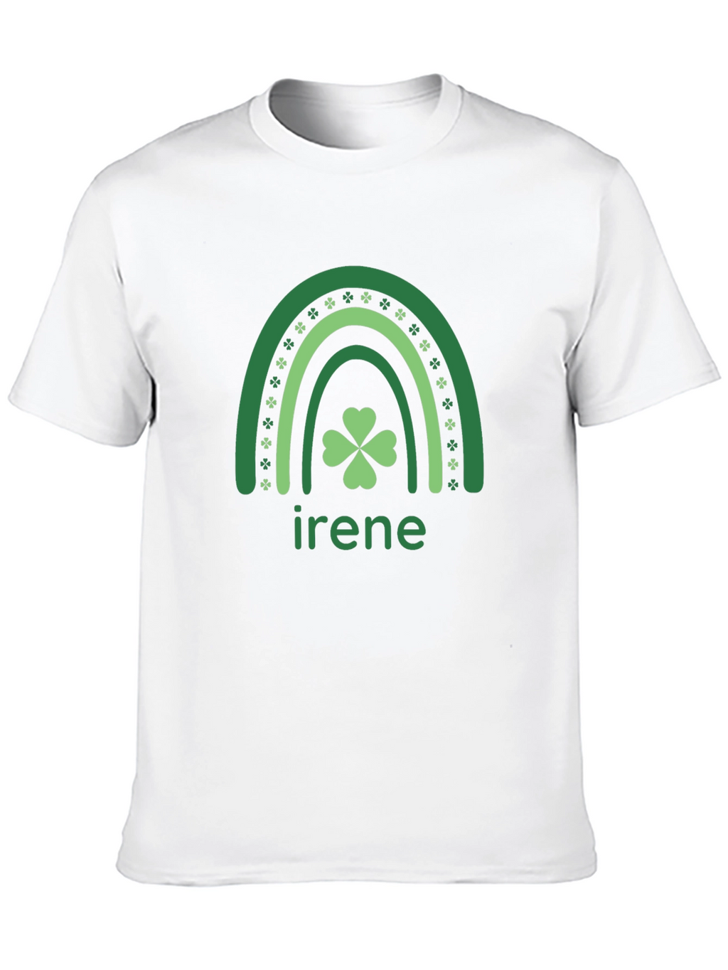 St. Patricks Day Irene Rainbow Shamrock Graphic Tee