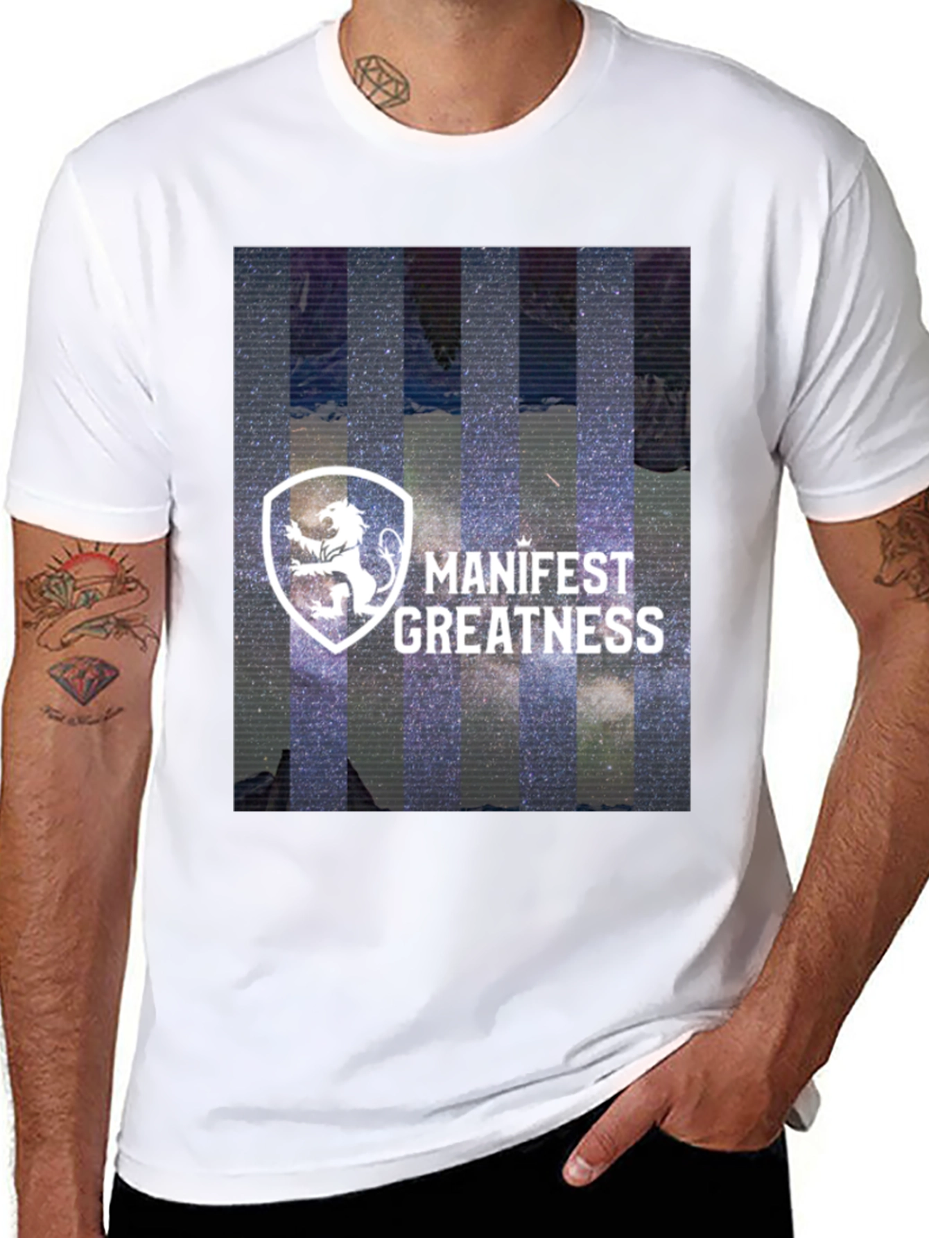 Manifest Greatness Graphic Tee - Modern Black T-Shirt