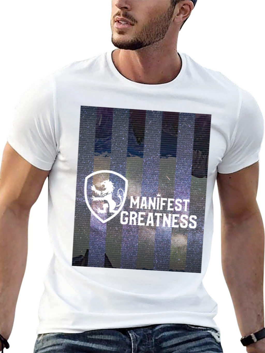 Manifest Greatness Graphic Tee - Modern Black T-Shirt
