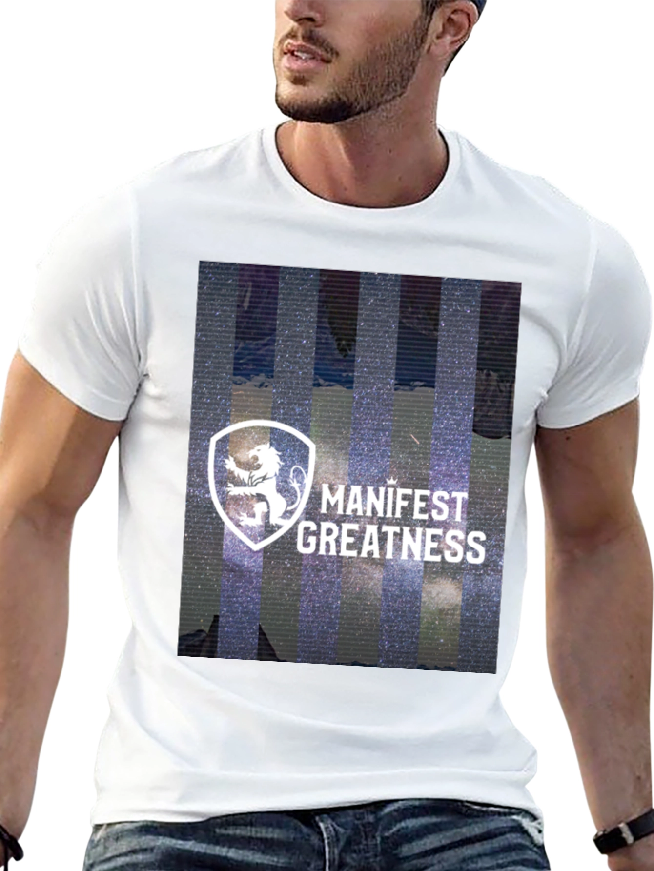 Manifest Greatness Graphic Tee - Modern Black T-Shirt
