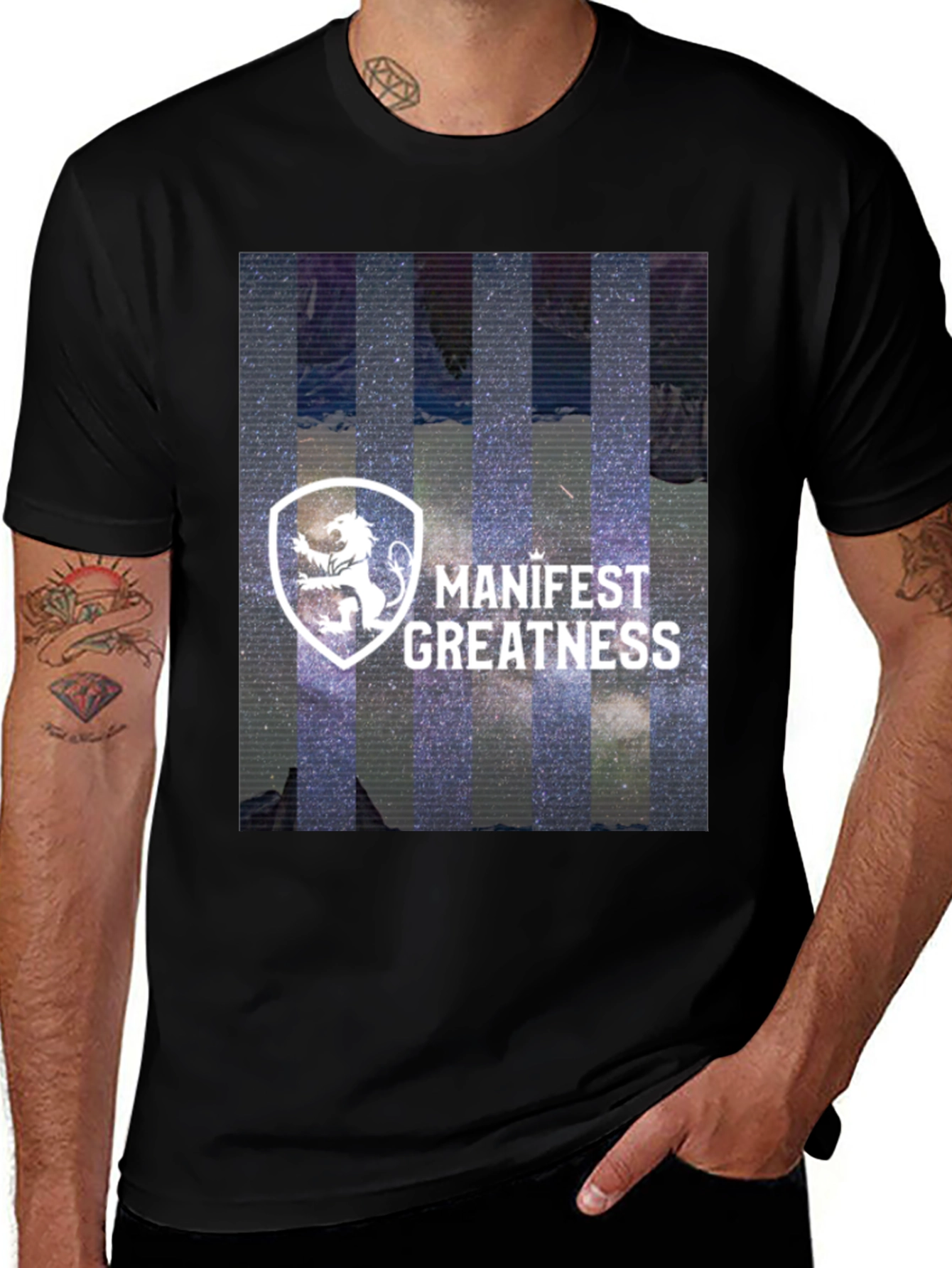 Manifest Greatness Graphic Tee - Modern Black T-Shirt