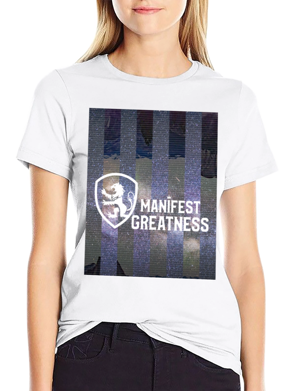 Manifest Greatness Graphic Tee - Modern Black T-Shirt