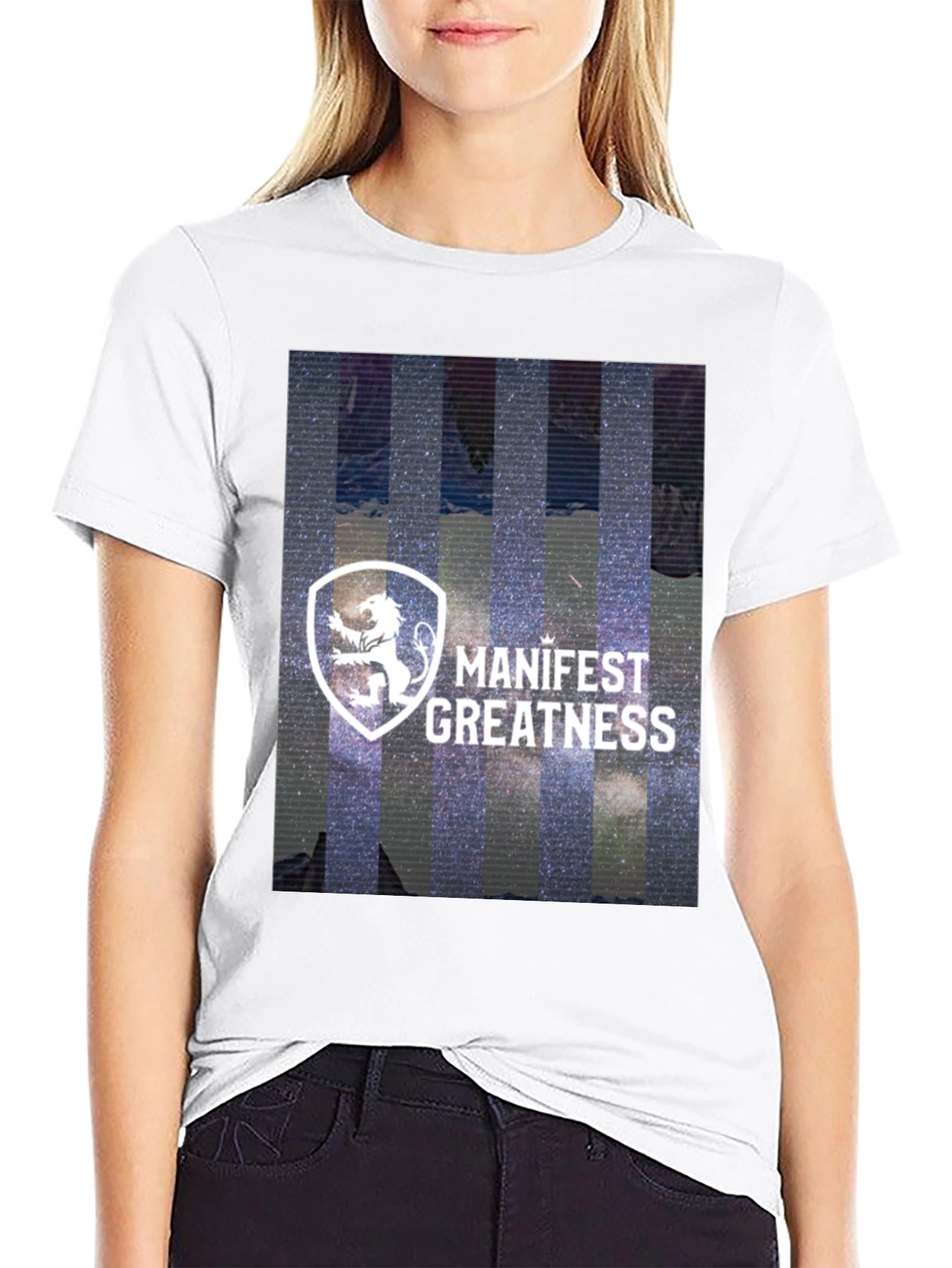 Manifest Greatness Graphic Tee - Modern Black T-Shirt