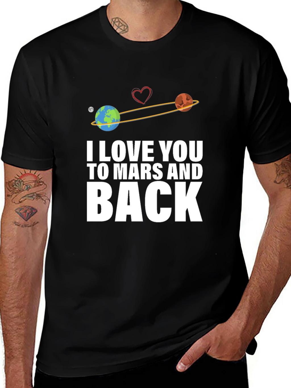 I Love You To Mars And Back Graphic T-Shirt