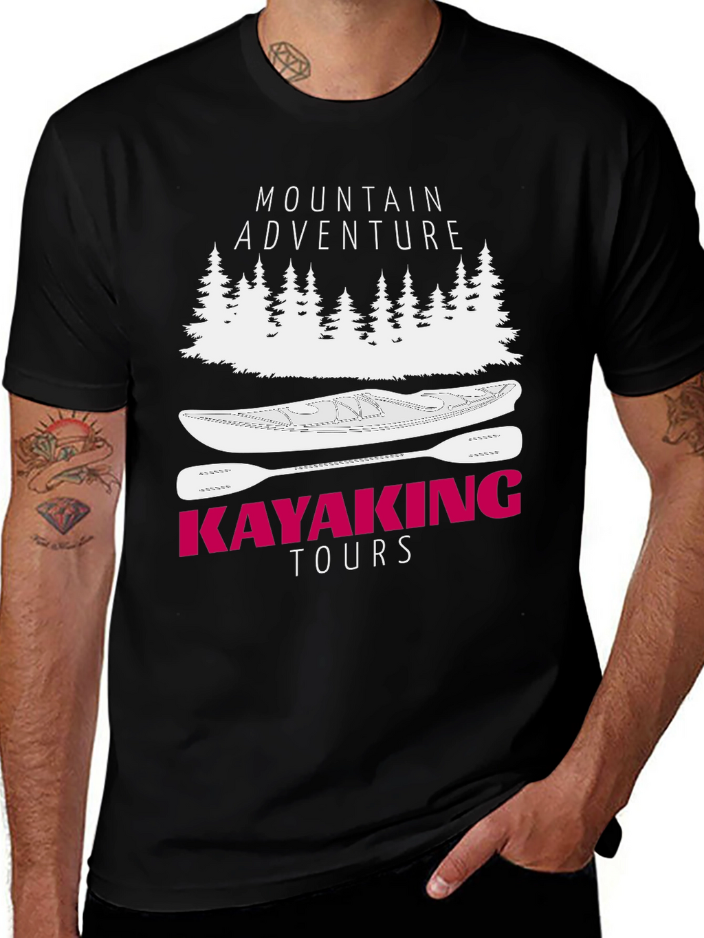 Mountain Adventure Kayaking Tours Graphic T-Shirt