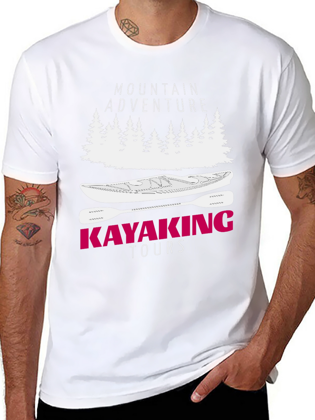 Mountain Adventure Kayaking Tours Graphic T-Shirt