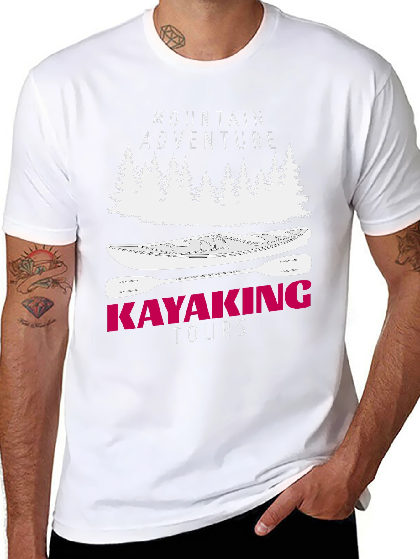 Mountain Adventure Kayaking Tours Graphic T-Shirt