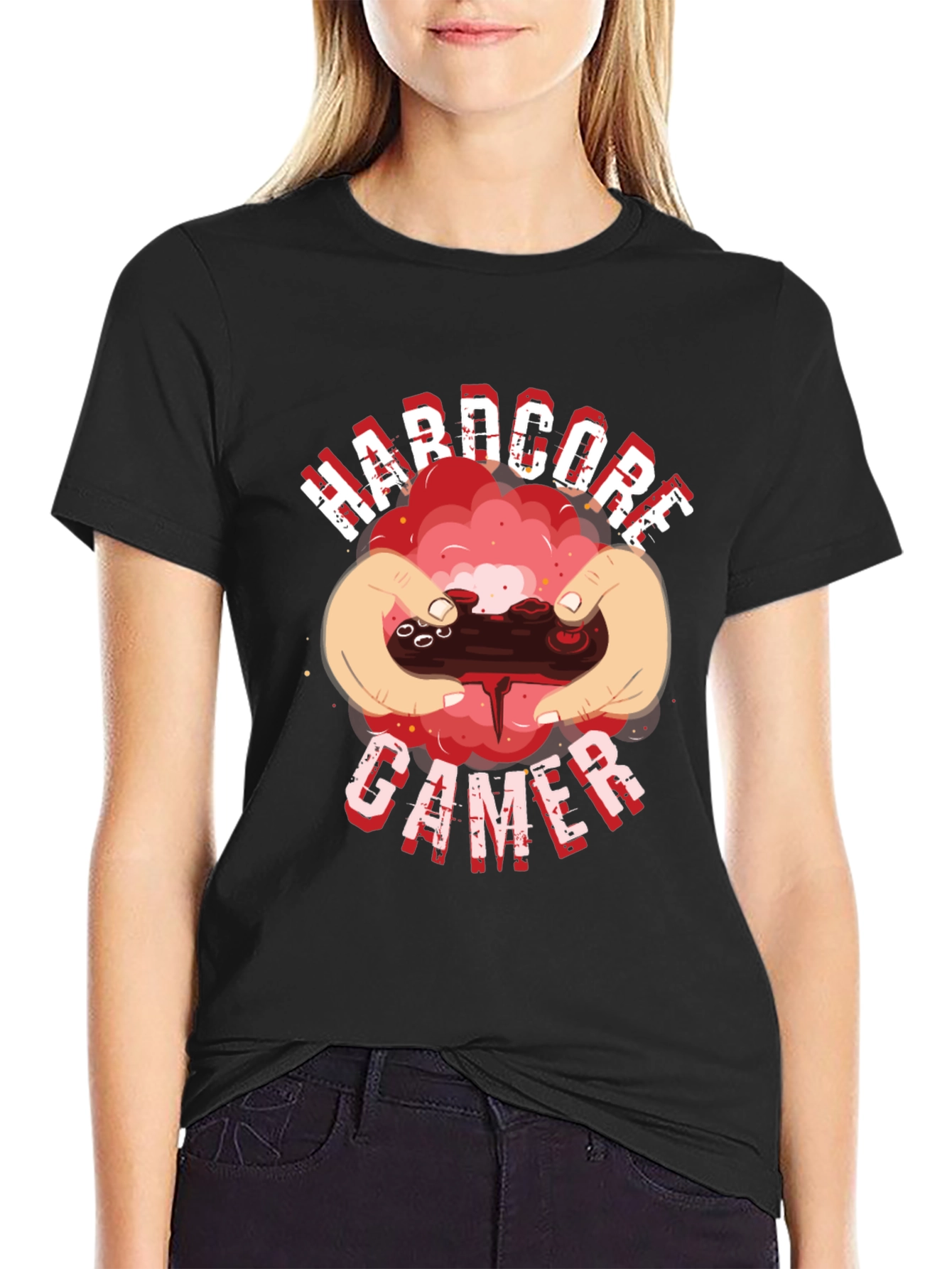 Hardcore Gamer Black T-Shirt