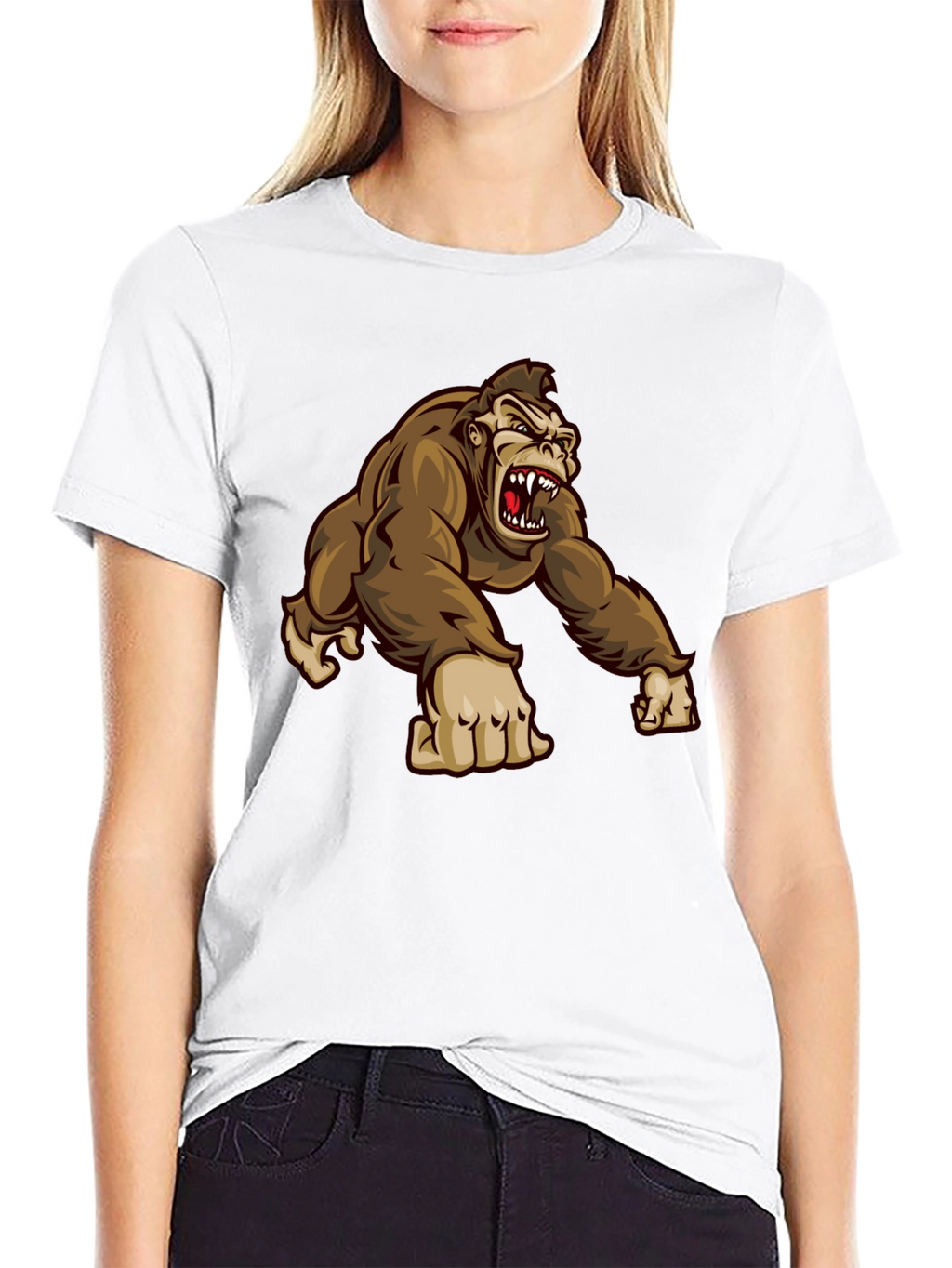 Mens Gorilla Graphic Tee - Black