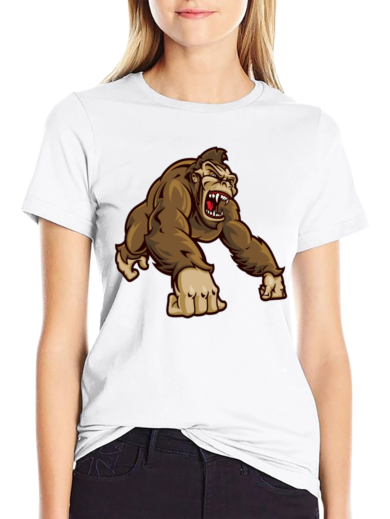 Mens Gorilla Graphic Tee - Black