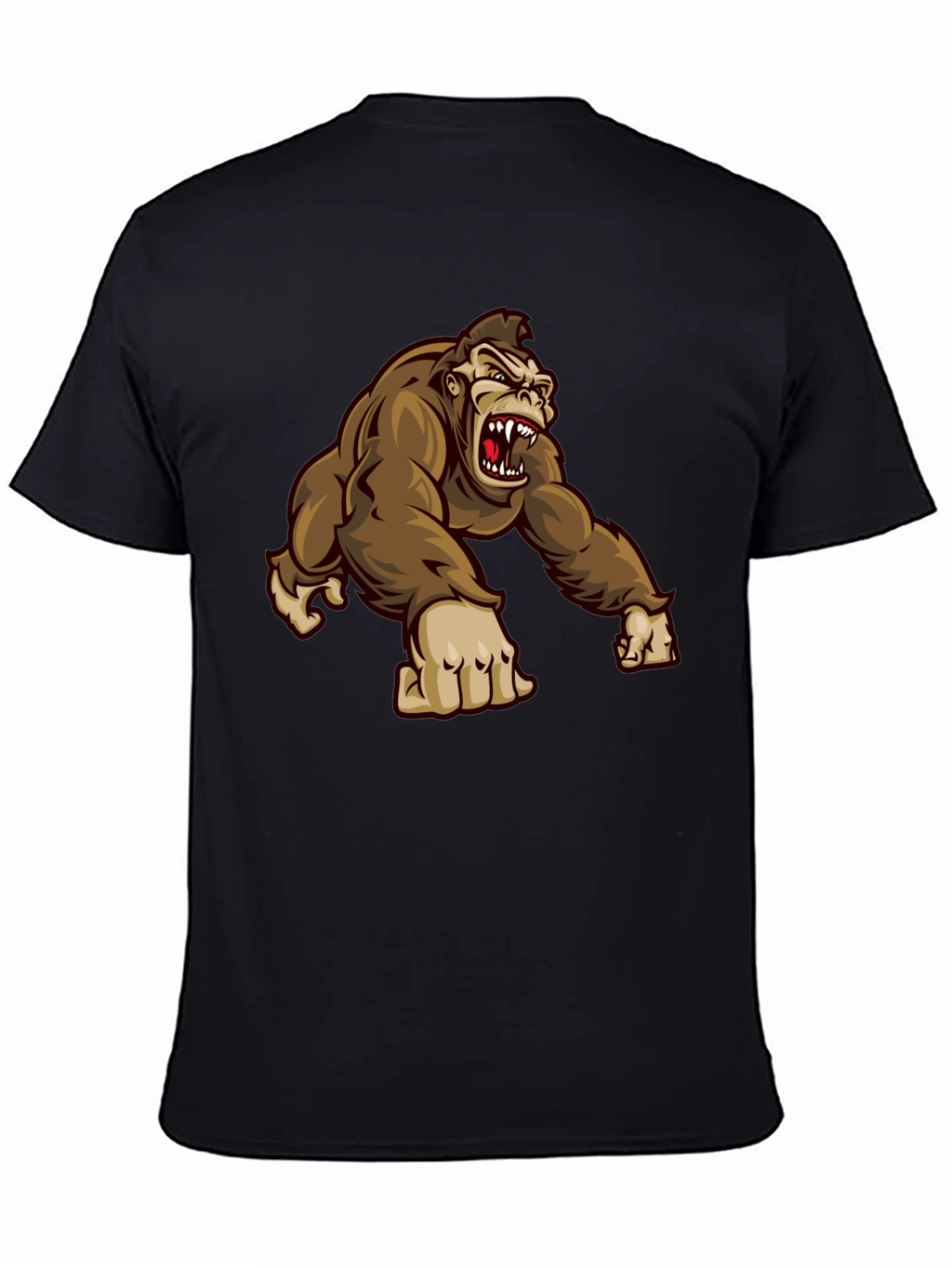 Mens Gorilla Graphic Tee - Black