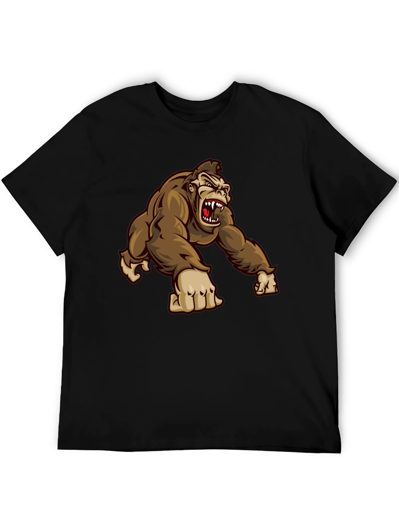 Mens Gorilla Graphic Tee - Black