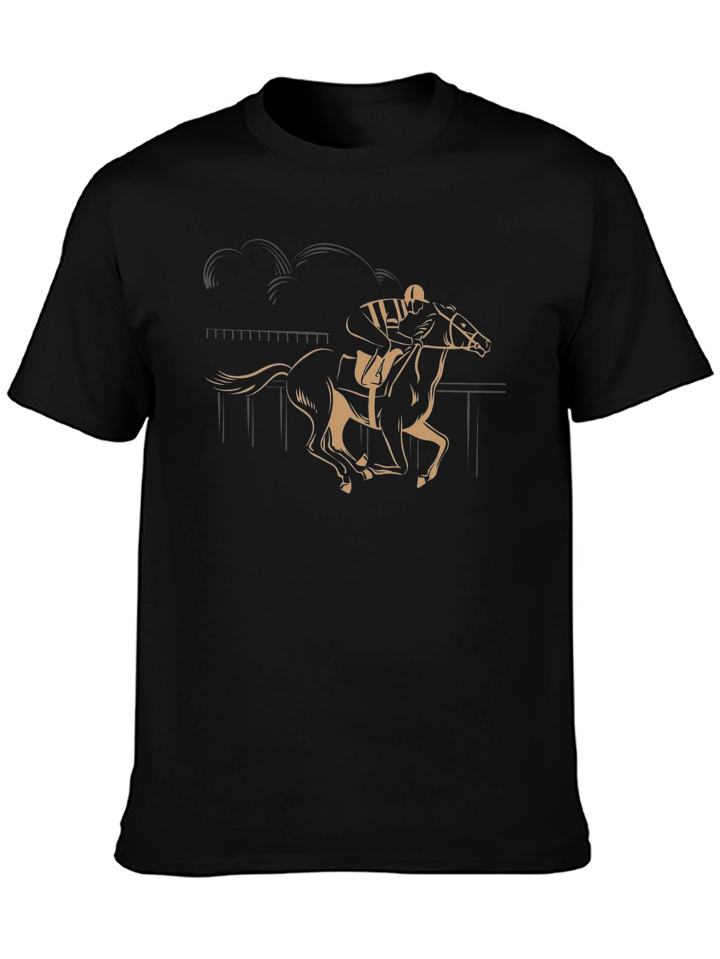 Horse Racing Graphic Tee - Black