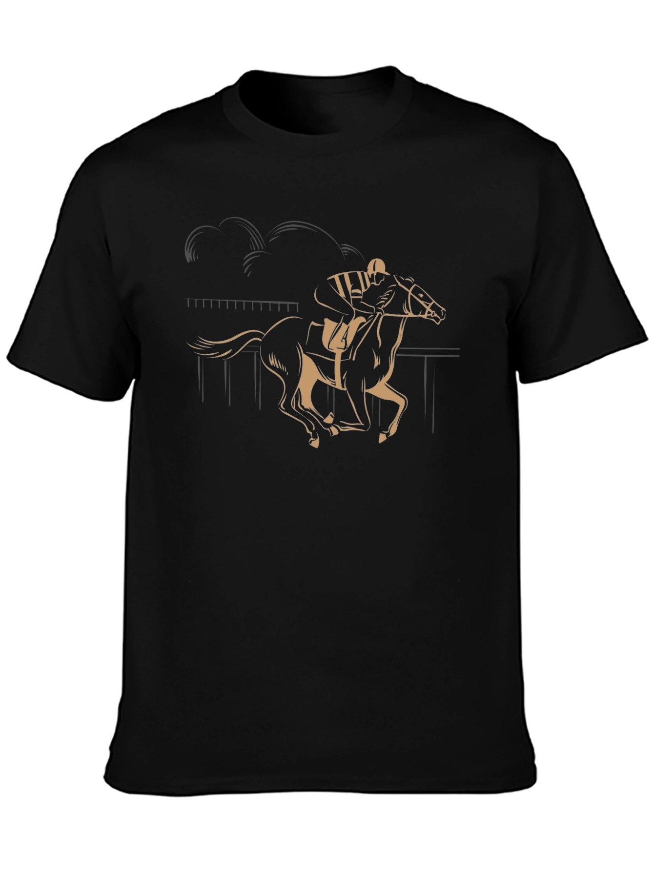 Horse Racing Graphic Tee - Black