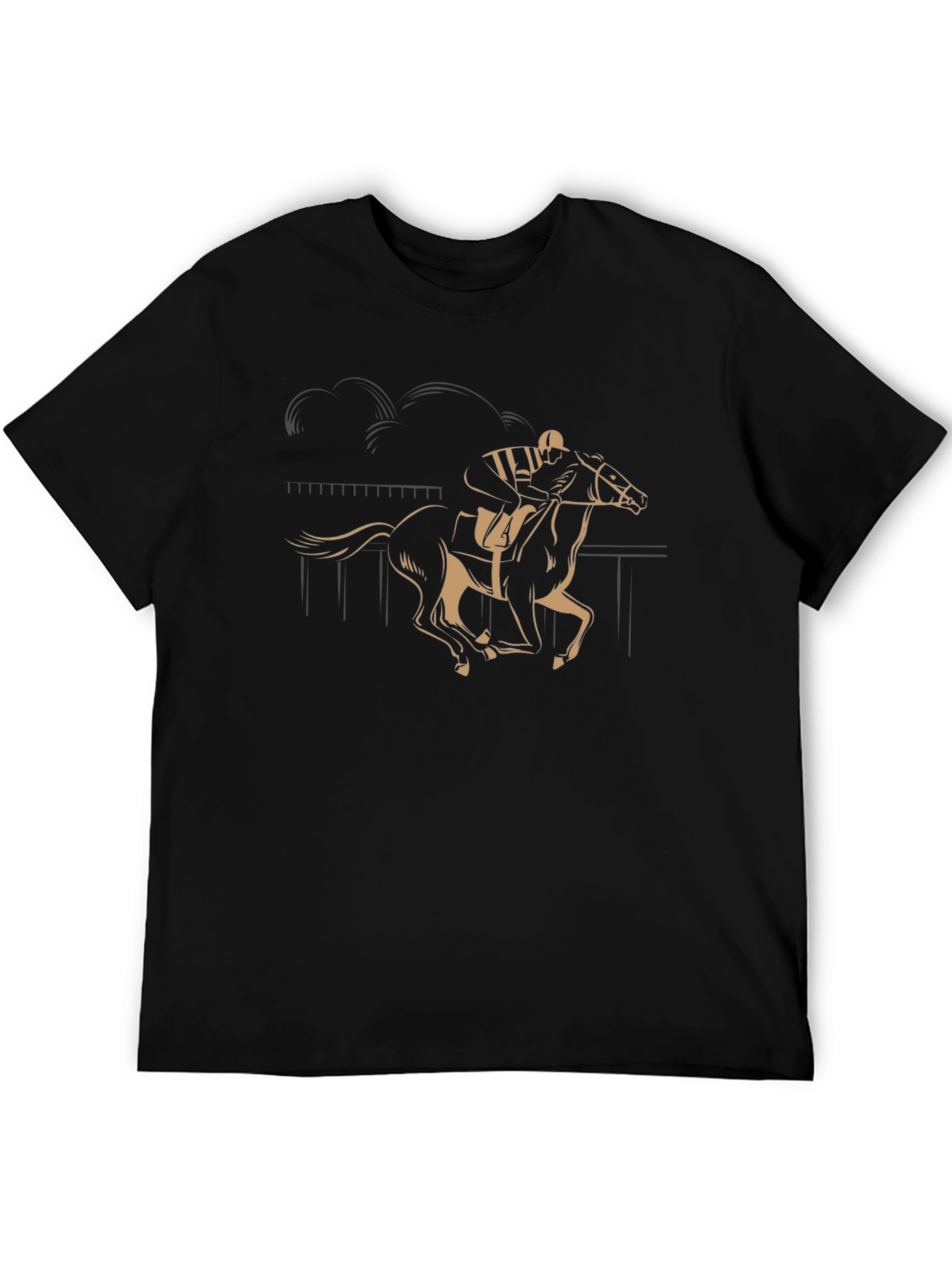 Horse Racing Graphic Tee - Black