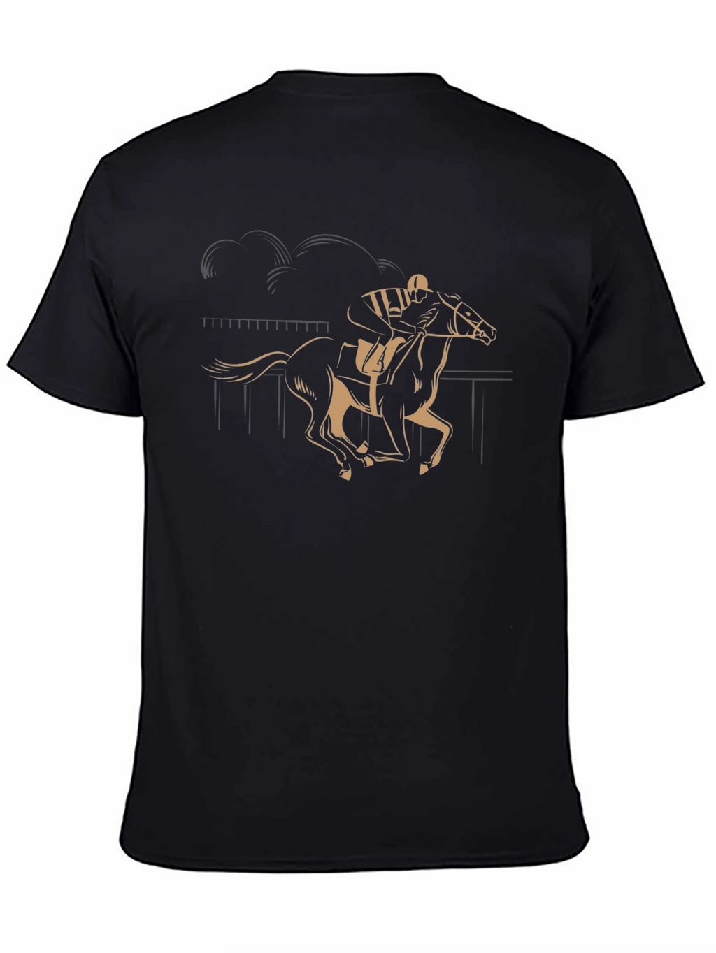 Horse Racing Graphic Tee - Black