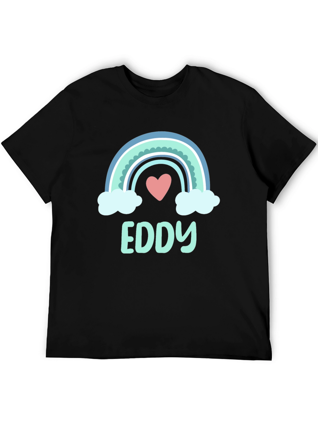 Eddy Rainbow Heart Tee - Custom Name Shirt