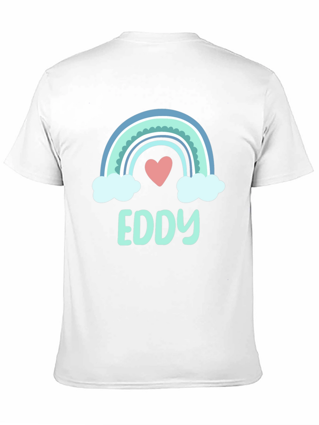 Eddy Rainbow Heart Tee - Custom Name Shirt