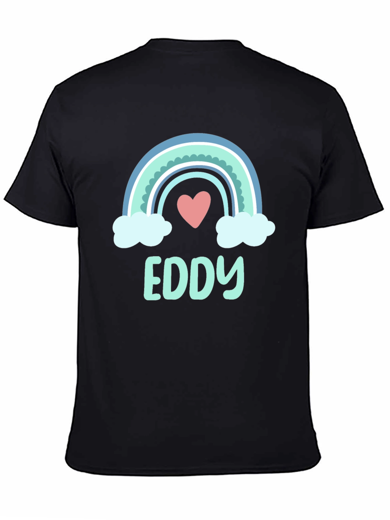 Eddy Rainbow Heart Tee - Custom Name Shirt