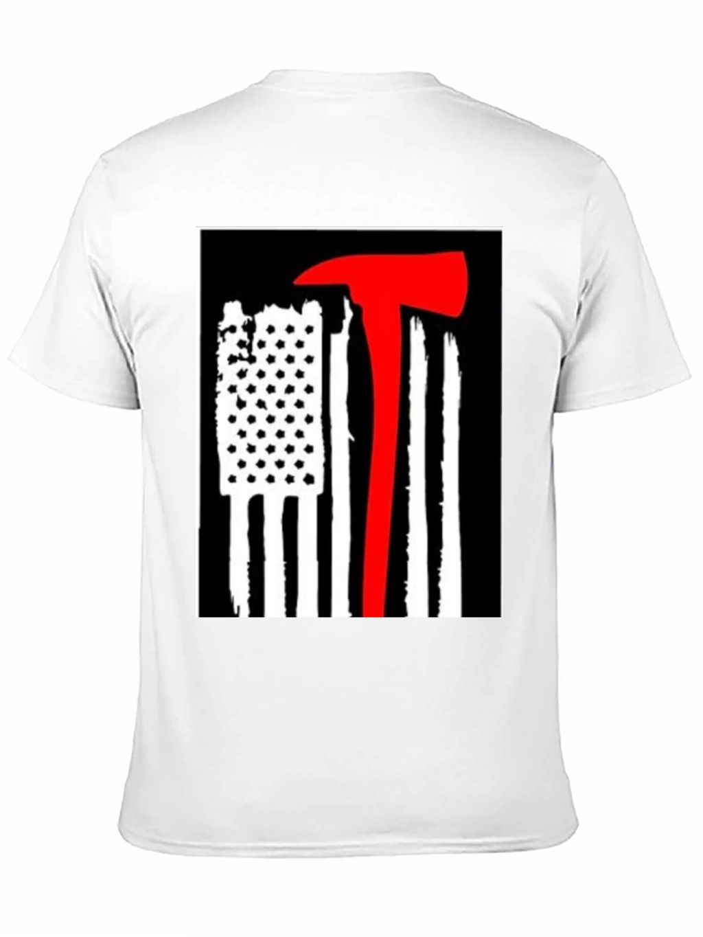 Firefighter Axe Flag Graphic Tee