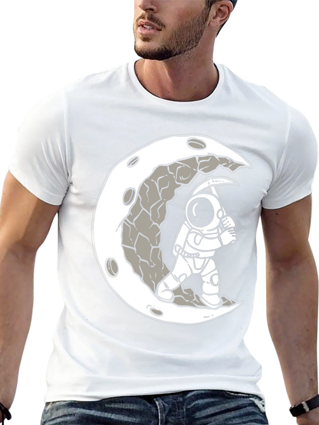 Moon Miner Graphic Tee - Astronaut T-Shirt