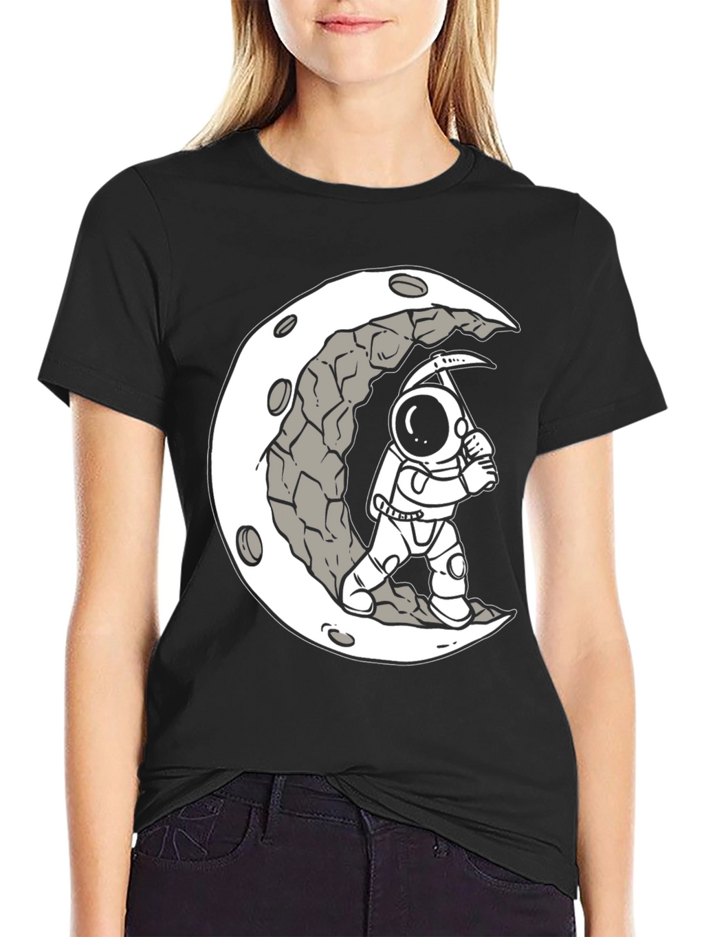 Moon Miner Graphic Tee - Astronaut T-Shirt