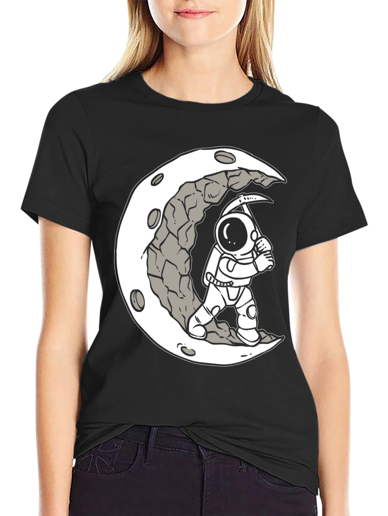 Moon Miner Graphic Tee - Astronaut T-Shirt