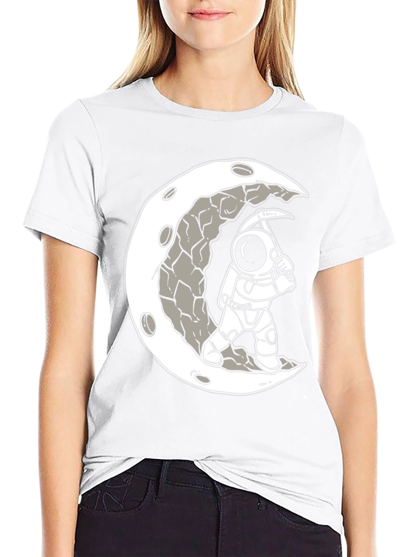 Moon Miner Graphic Tee - Astronaut T-Shirt