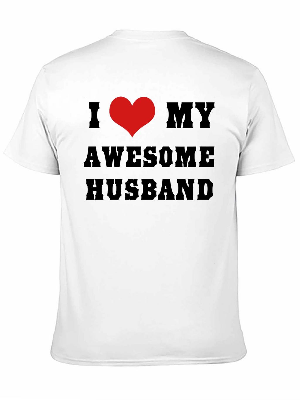 I Heart My Awesome Husband Black T-Shirt